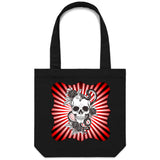 Snake and Skull AS Colour Carrie Canvas Tote Bag