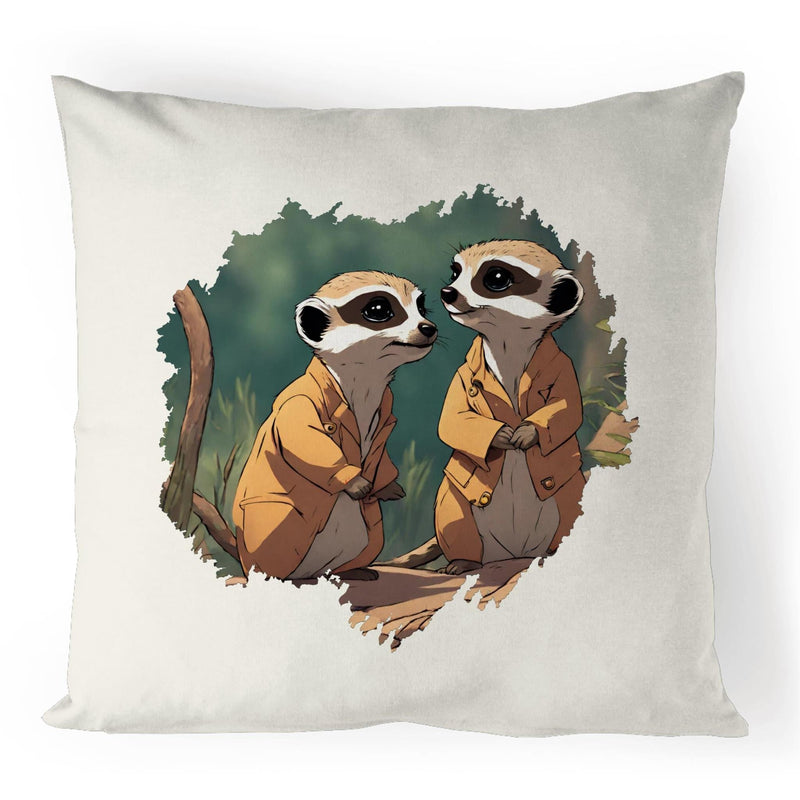 Meerkats 100% Linen Cushion Cover Ogo Merch