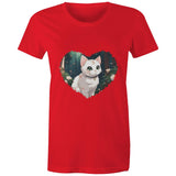 Cat in Heart AS Colour - Women's Maple Tee