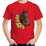 Sunflower Horse AS Colour Kids Youth T-Shirt