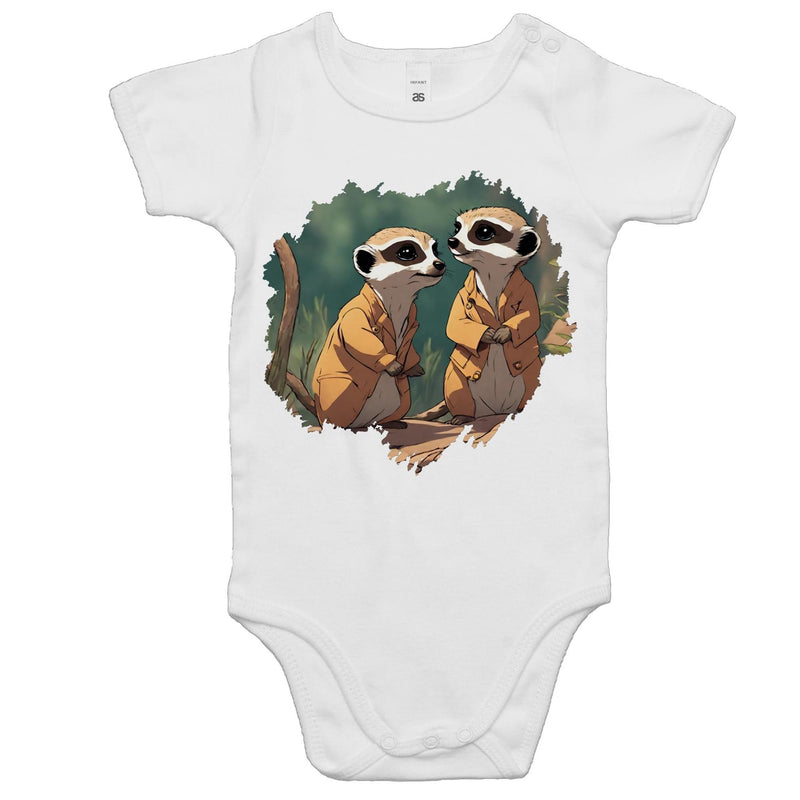 Meerkats AS Colour Mini Me Baby Onesie Romper Ogo Merch