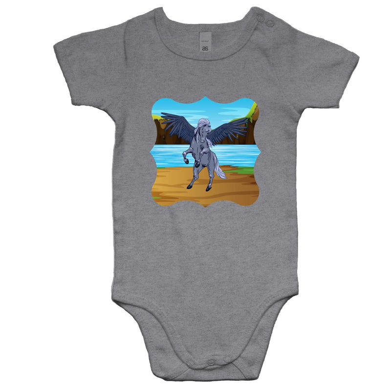 Beach Pegasus AS Colour Mini Me - Baby Onesie Romper Ogo Merch