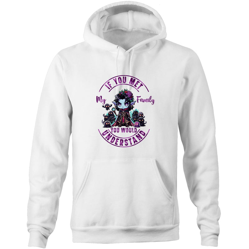 Meet my Family Angry Girl AS Colour Stencil - Pocket Hoodie Sweatshirt Ogo Merch