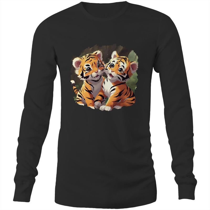 Baby Tigers AS Colour Base - Mens Long Sleeve T-Shirt Ogo Merch