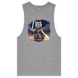 Wolf with Lightsaber AS Colour Barnard Mens Tank Top Tee