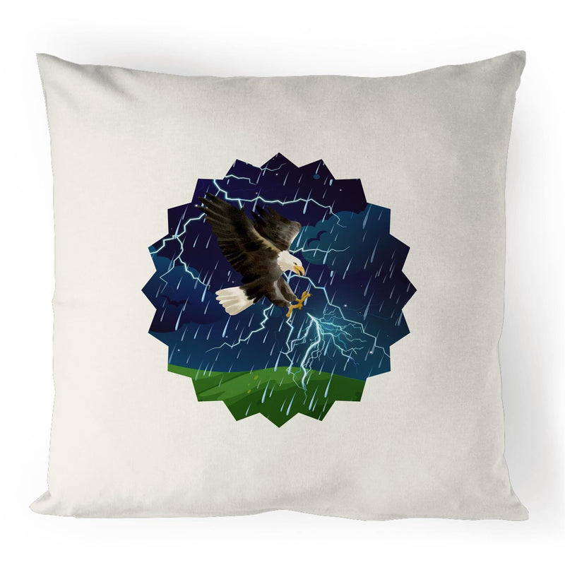 Lightning Eagle 100% Linen Cushion Cover Ogo Merch
