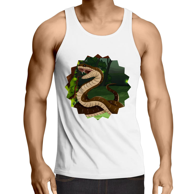 Jungle Snake AS Colour Lowdown Mens Singlet Top Ogo Merch