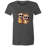 Meerkats in Jackets AS Colour - Women's Maple Tee