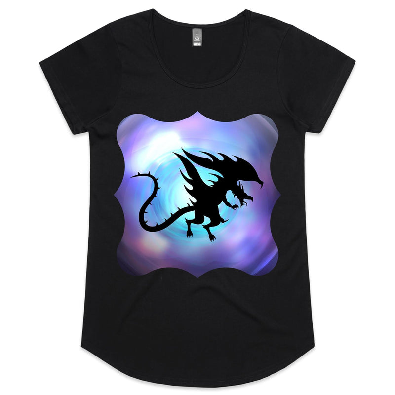 Glowing Dragon Womens Scoop Neck TShirt Ogo Merch