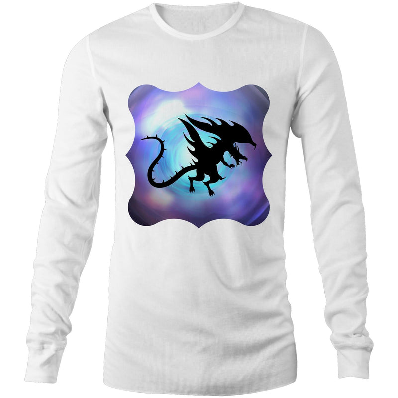 Glowing Dragon Mens Long Sleeve TShirt Ogo Merch