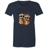 Meerkats in Jackets AS Colour - Women's Maple Tee