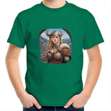 Viking Girl AS Colour Kids Youth T-Shirt