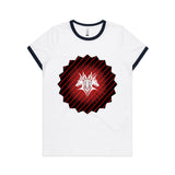 Glowing Cerberus AS Colour Women's Ringer Tee