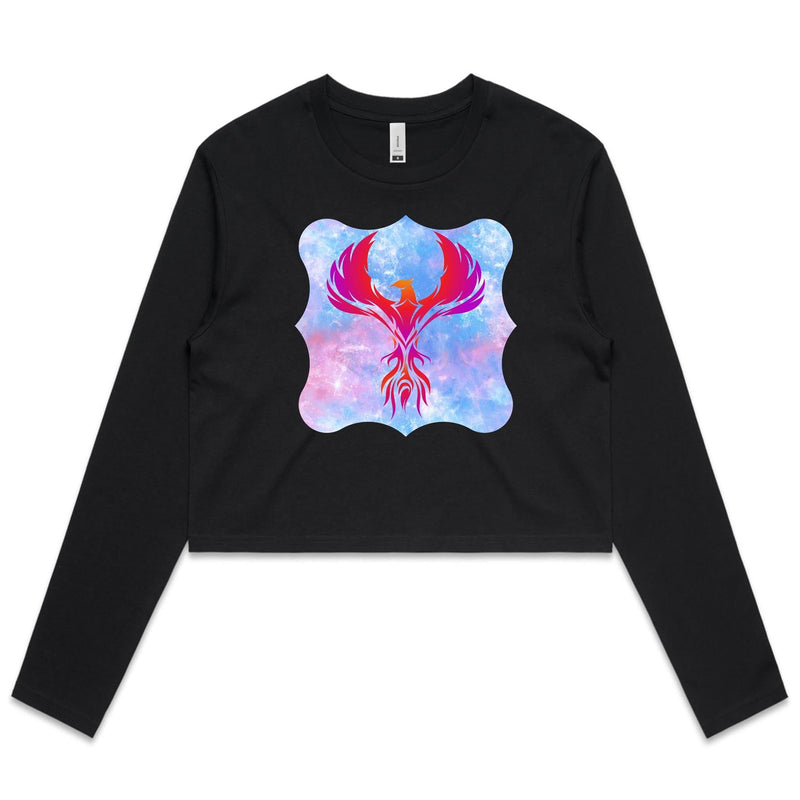 Red Phoenix AS Colour Women's Long Sleeve Crop Tee Ogo Merch