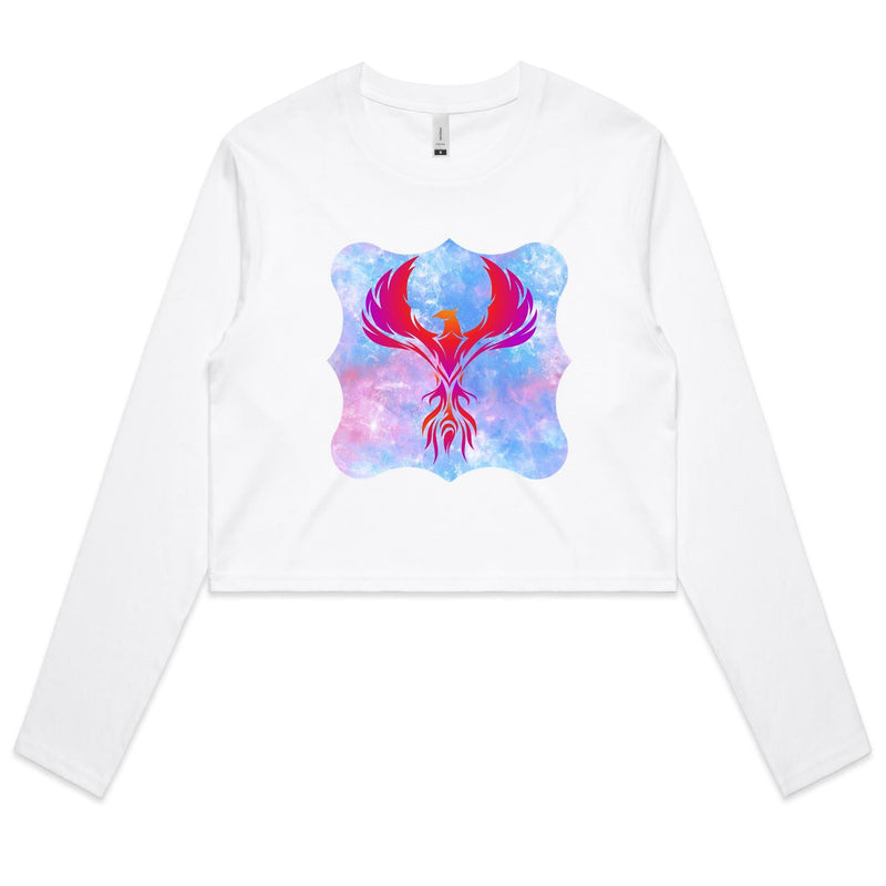 Red Phoenix AS Colour Women's Long Sleeve Crop Tee Ogo Merch
