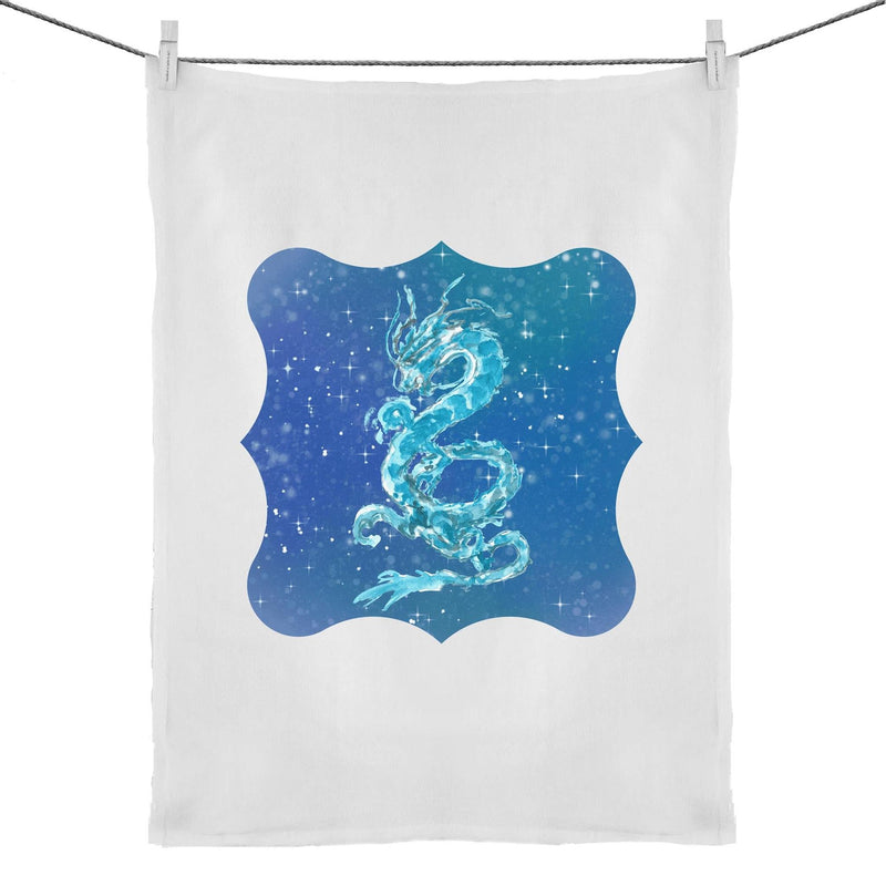 Blue Dragon 50% Linen 50% Cotton Tea Towel Ogo Merch