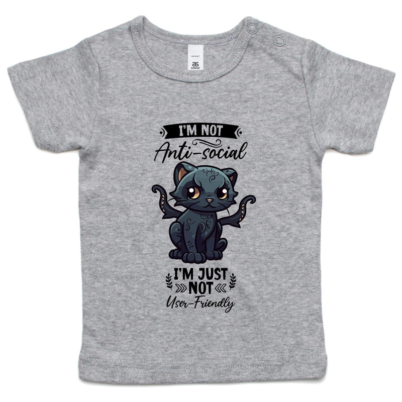 Antisocial Cat Monster AS Colour - Infant Wee Tee Ogo Merch