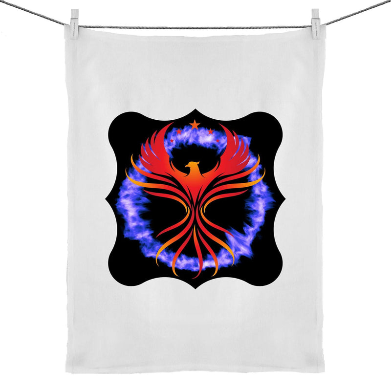 Fire Ring Phoenix 50% Linen 50% Cotton Tea Towel Ogo Merch