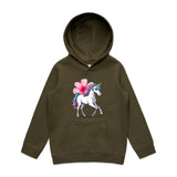 Unicorn and Flower AS Colour - Youth Supply Hood