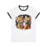 Baby Tigers AS Colour Women's Ringer Tee