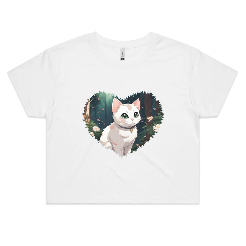 Cat in Heart Women's Crop Tee Ogo Merch