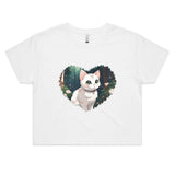 Cat in Heart Women's Crop Tee