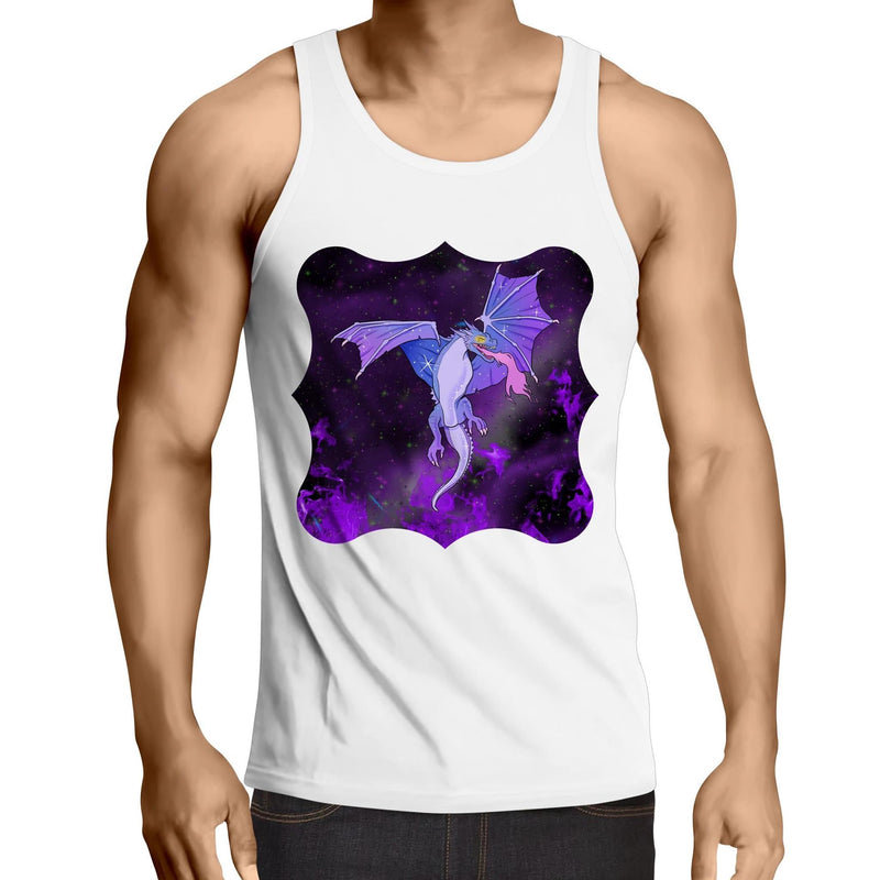Purple Dragon AS Colour Lowdown Mens Singlet Top Ogo Merch