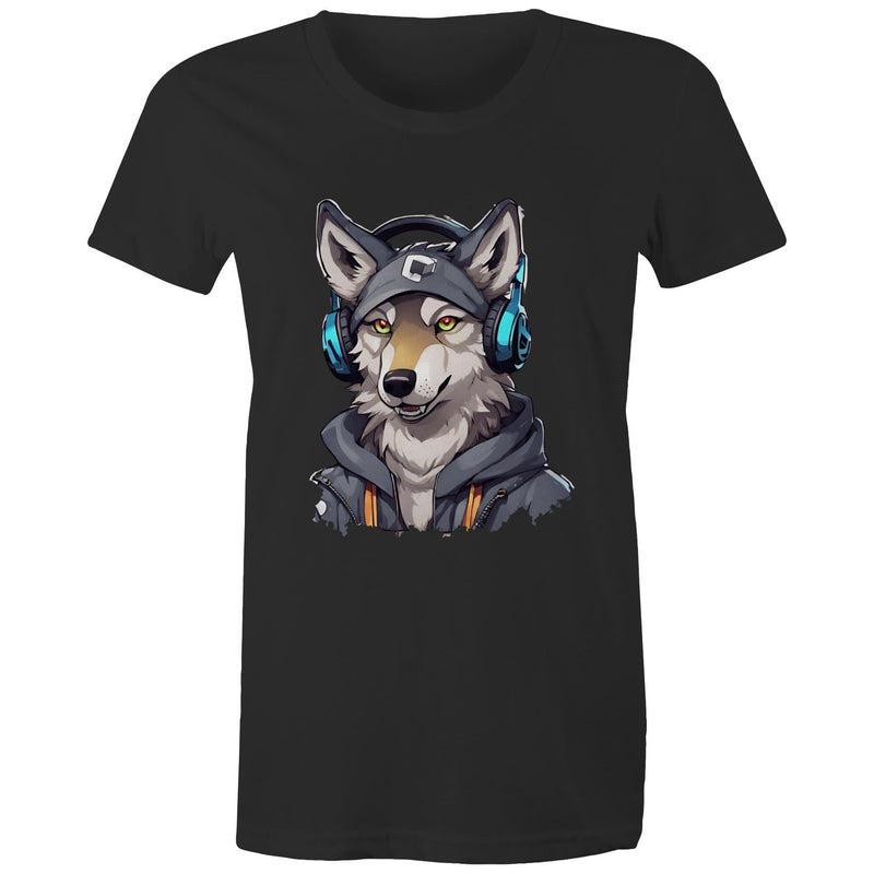 Gaming Wolf AS Colour - Women's Maple Tee Ogo Merch