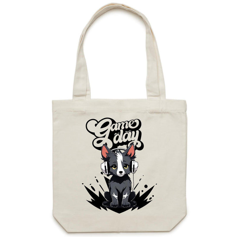 Game Day Pup AS Colour - Carrie - Canvas Tote Bag Ogo Merch