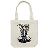 Game Day Pup AS Colour - Carrie - Canvas Tote Bag