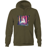 Unicorn AS Colour Stencil Pocket Hoodie Sweatshirt