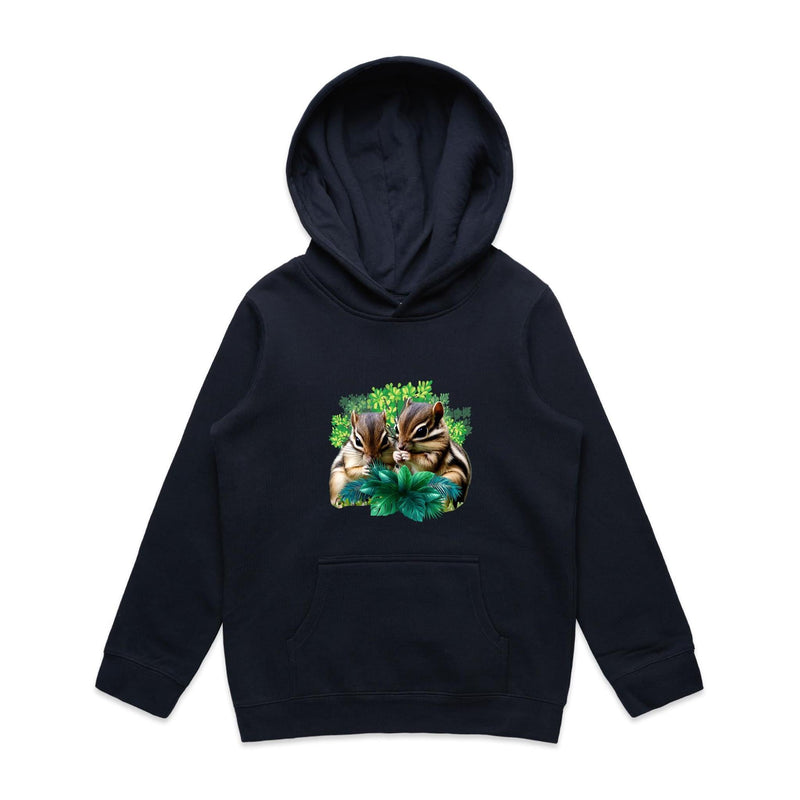 Cute Chipmunks AS Colour - Youth Supply Hood Ogo Merch