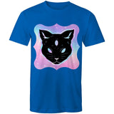 Psychic Cat AS Colour Staple Mens TShirt