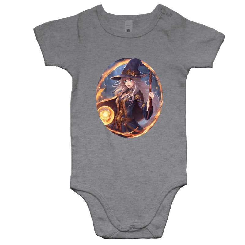 Flame Witch AS Colour Mini Me - Baby Onesie Romper Ogo Merch