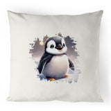 Penguin 100% Linen Cushion Cover