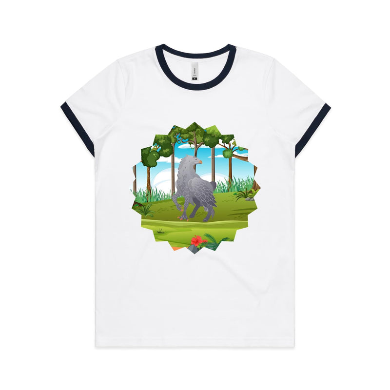 Hippogriff AS Colour Women's Ringer Tee Ogo Merch