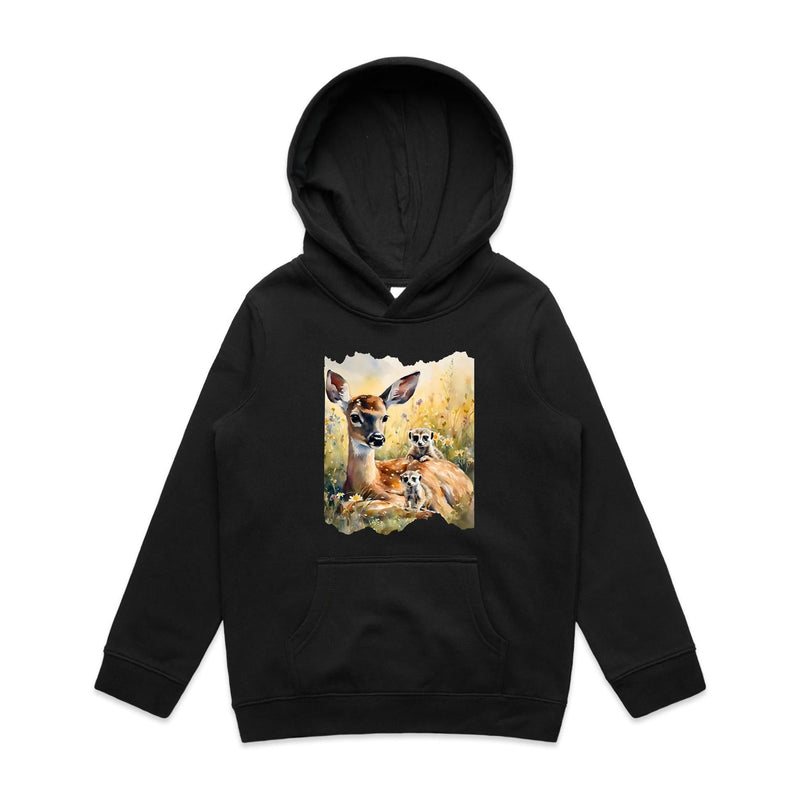 Deer and Meerkats AS Colour - Youth Supply Hood Ogo Merch