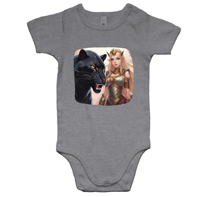 Panther and Elf AS Colour Mini Me - Baby Onesie Romper Ogo Merch