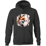 Fox and Tree AS Colour Stencil - Pocket Hoodie Sweatshirt