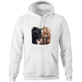 Panther and Elf AS Colour Stencil - Pocket Hoodie Sweatshirt