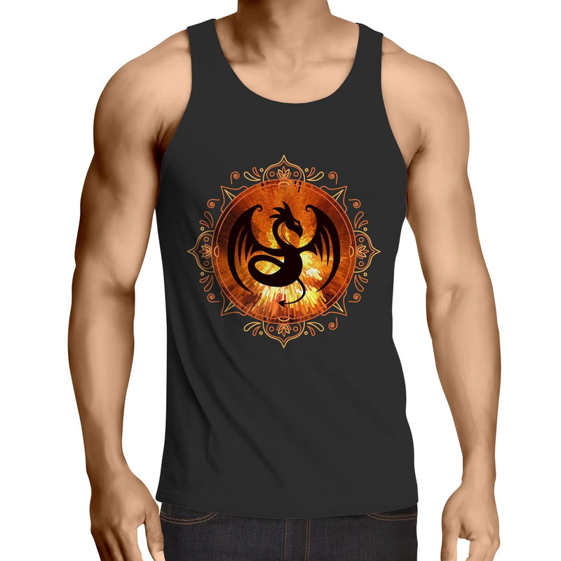 Volcanic Dragon AS Colour Lowdown Mens Singlet Top Ogo Merch
