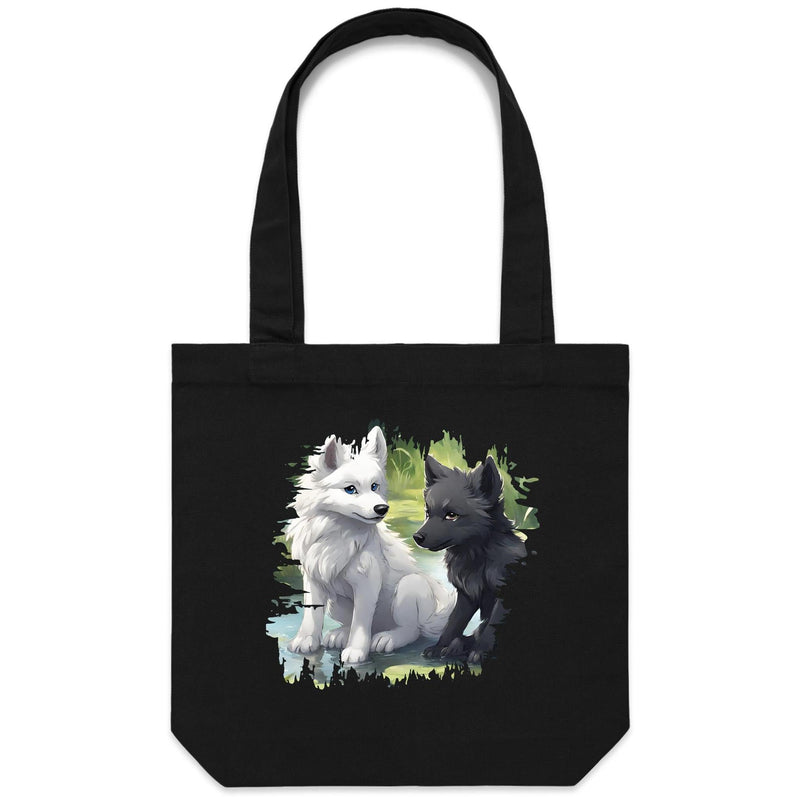 Two Wolves AS Colour - Carrie - Canvas Tote Bag Ogo Merch