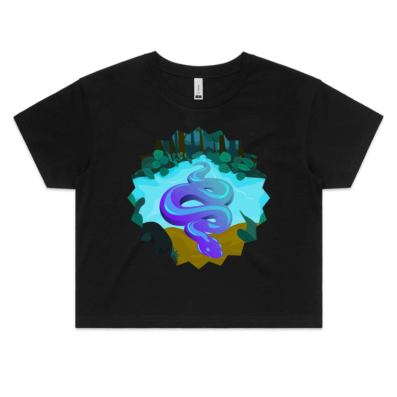 River Snake AS Colour Women's Crop Tee Ogo Merch