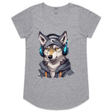 Gaming Wolf AS Colour Mali Womens Scoop Neck TShirt