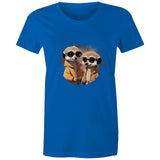 Meerkats in Jackets AS Colour - Women's Maple Tee