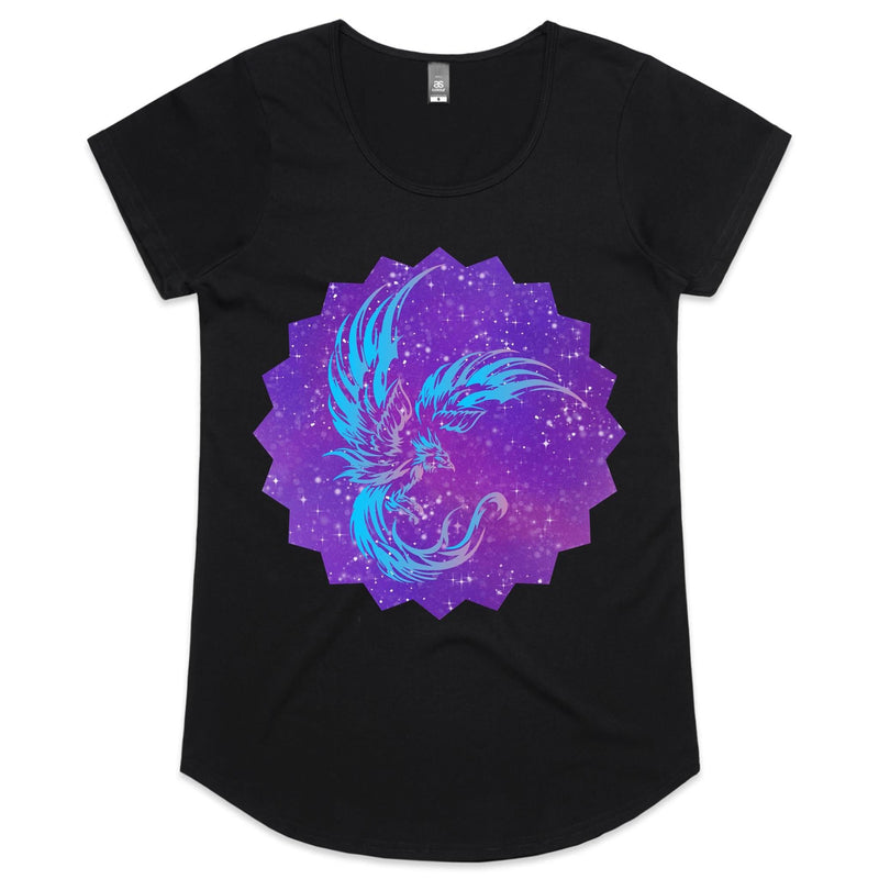 Blue Phoenix Womens Scoop Neck TShirt Ogo Merch