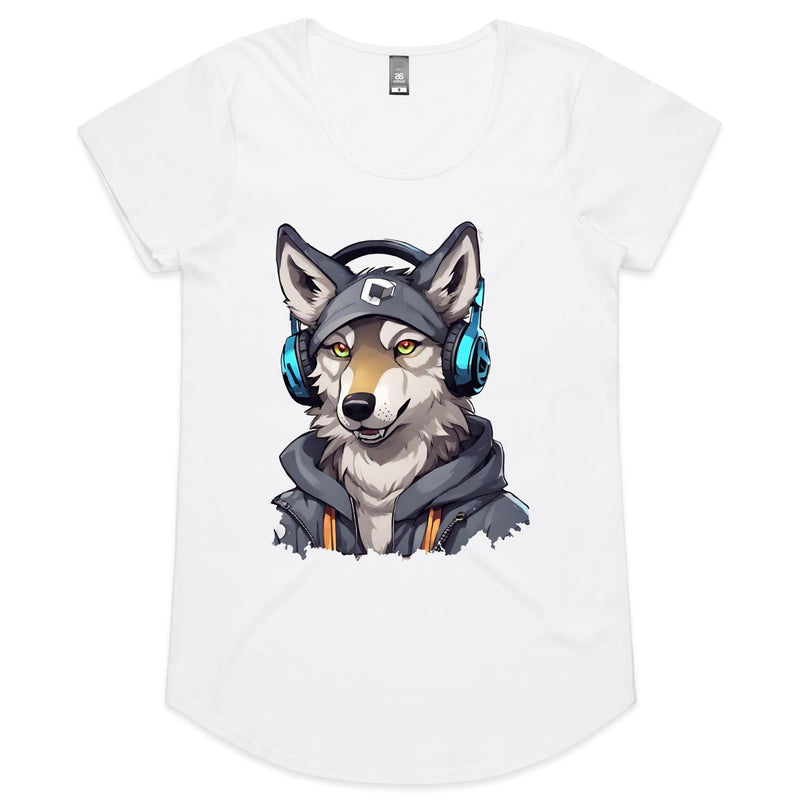 Gaming Wolf AS Colour Mali Womens Scoop Neck TShirt Ogo Merch