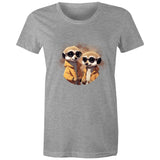 Meerkats in Jackets AS Colour - Women's Maple Tee