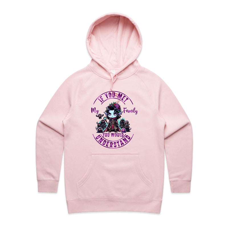 Meet my Family Angry Girl AS Colour - Women's Supply Hood Ogo Merch