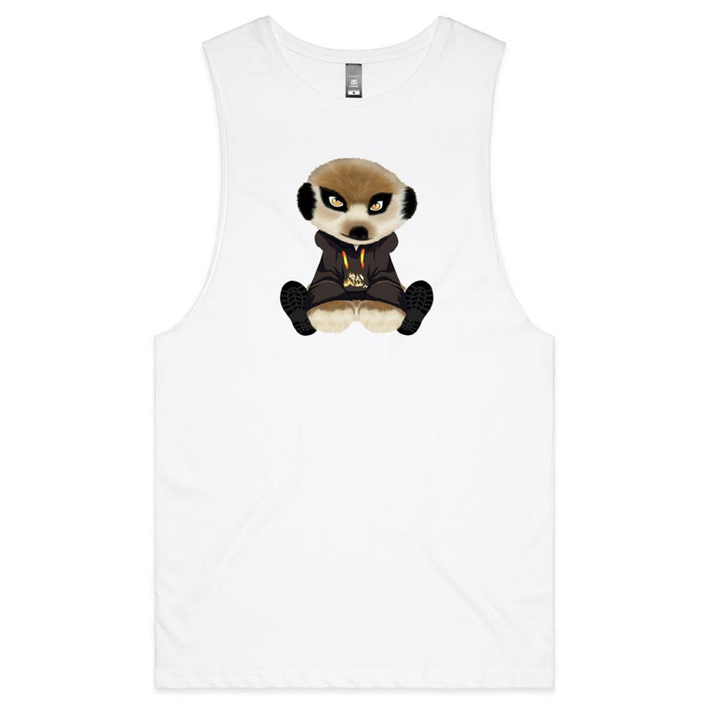 Meerkat in Hoodie AS Colour Barnard - Mens Tank Top Tee Ogo Merch